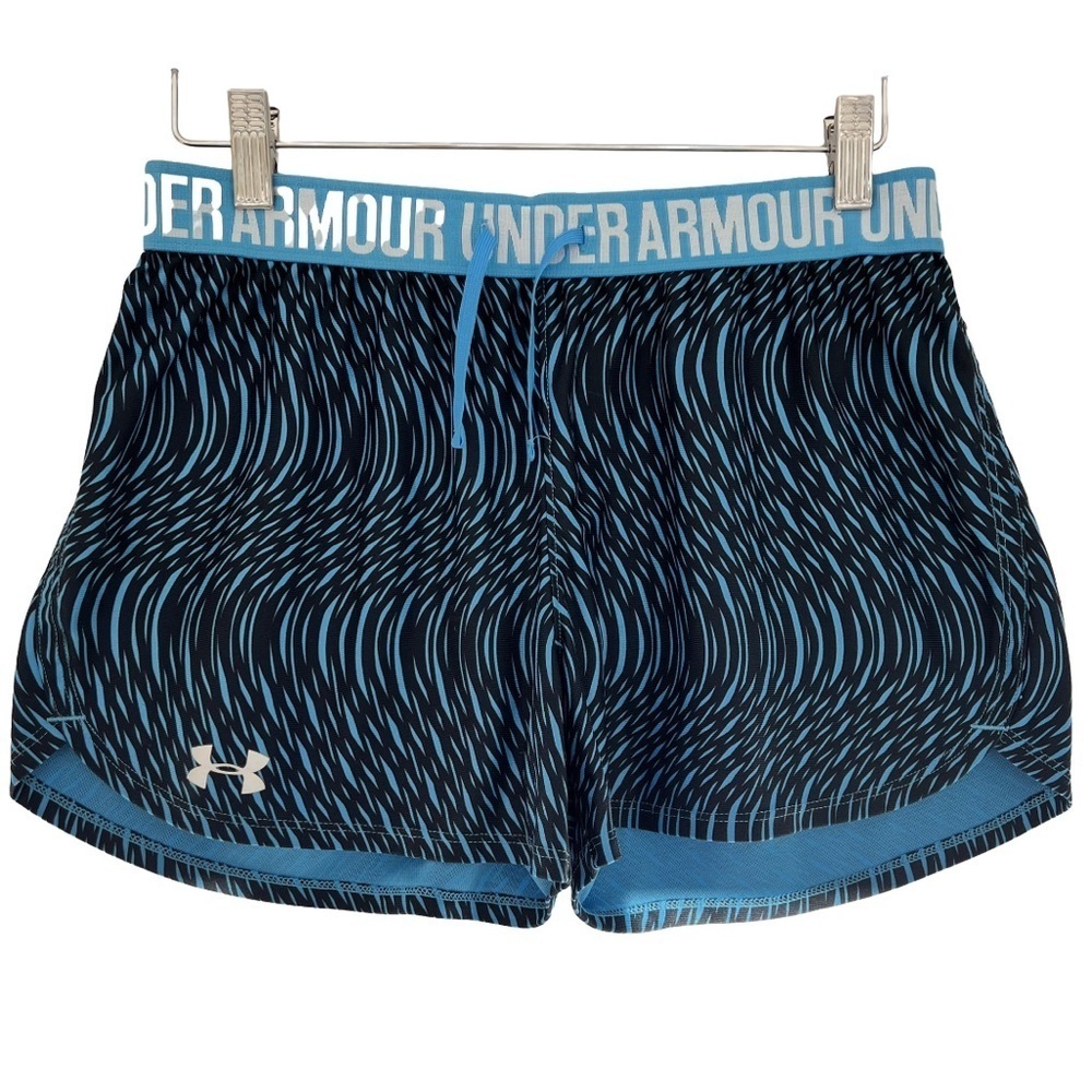 Women's Under Armour Blue & Black Athletic Shorts, Size Small​​​​
